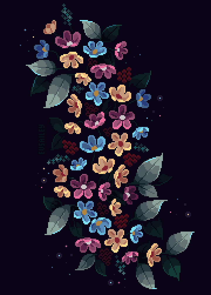 evsailey's tweet photo. 🌸🌿💙

#pixelart https://t.co/I0Gzc2dX9j