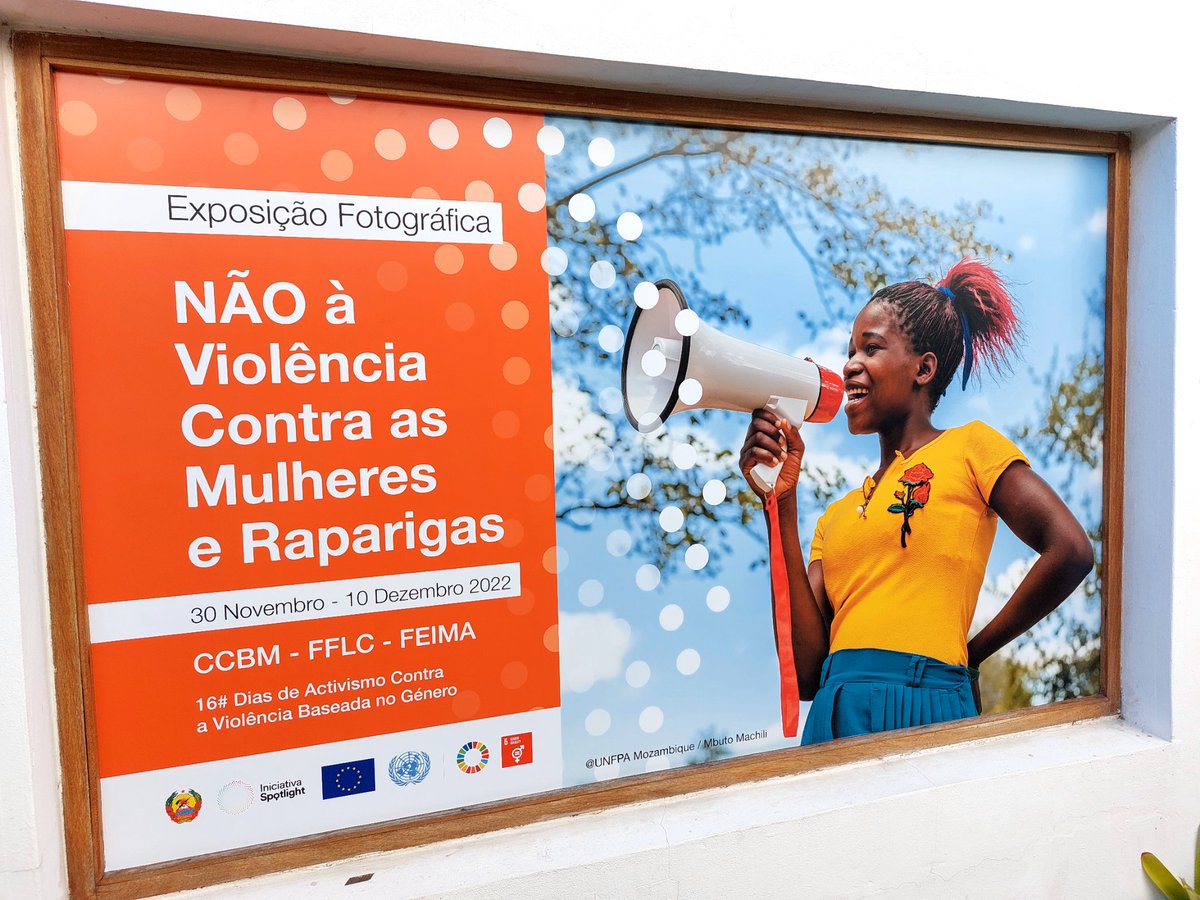 ONUMocambique's tweet photo. Hoje, juntamo-nos com o #MGCAS e a @UEemMoz e inauguramos exposição fotográfica “NÃO à Violência contra as Mulheres e Raparigas” pela @GlobalSpotlight 

Visite a exposição até o 10/12 em 3 lugares de Maputo
 
📍Fundação Fernando Leite Couto
📍FEIMA
📍CCBM

#16DiasdeActivismo https://t.co/NNc6N2GKCD