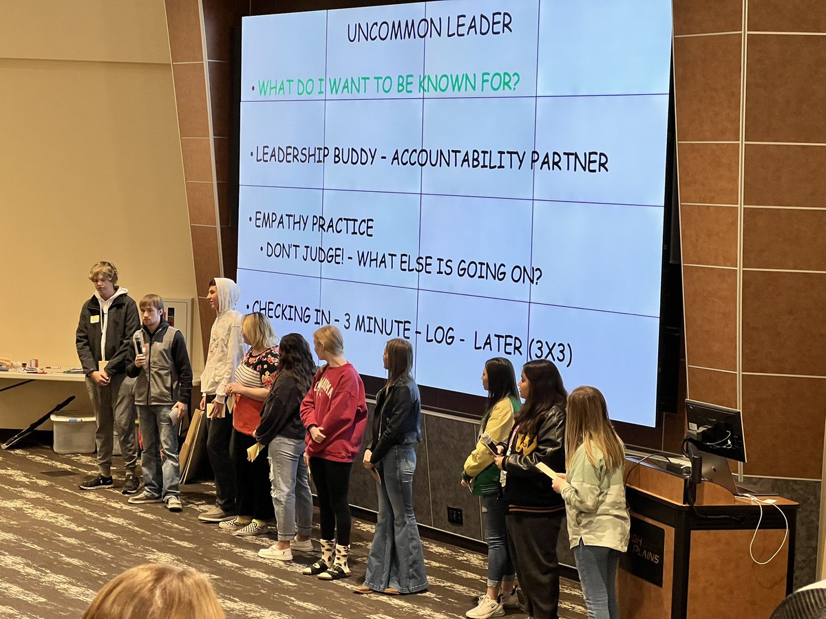 kbreynolds's tweet photo. Love watching our kids work with @joecoles33 #uncommonleader. Great quote the kids highlighted: “Replace judgement with curiosity.” Powerful stuff! #oklaed https://t.co/1T479WZRTP