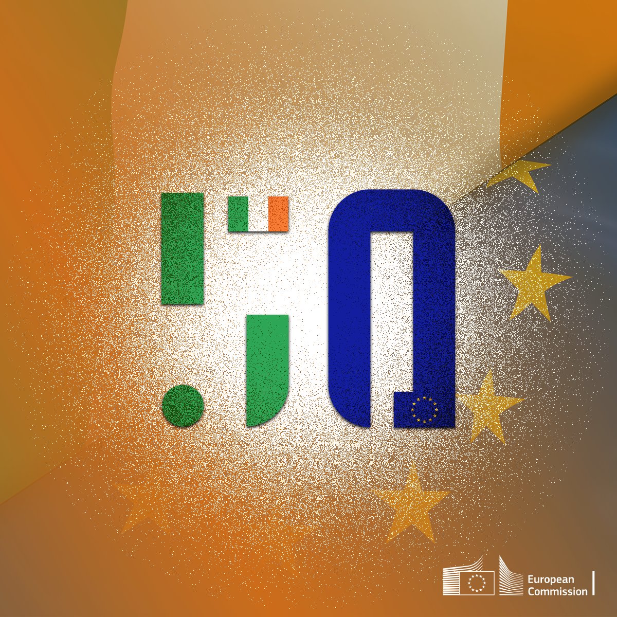 EU_Commission's tweet photo. Half a century ago, Ireland joined the EU. 

Europe’s transatlantic gateway and link to the anglophone world, we have benefited immensely from the Irish spirit in our Union. 

🇮🇪 Ar scáth a chéile a mhaireann na daoine 
🇪🇺 We live in each other's shadows https://t.co/4Q2jTkwtAV