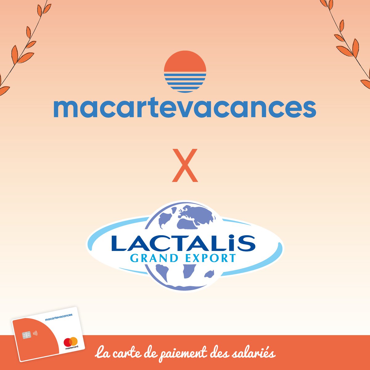 [ 🔔 ALERTE NOUVEAU PARTENARIAT 🔔 ]
macartevacances X CSE LACTALIS INTERNATIONAL

Nous sommes ravis de leur faire profiter de notre réseau illimité de partenaires Vacances , Culture, Sports et Shopping. 
#cartedepaiement #CSE #salariés #Mastercard