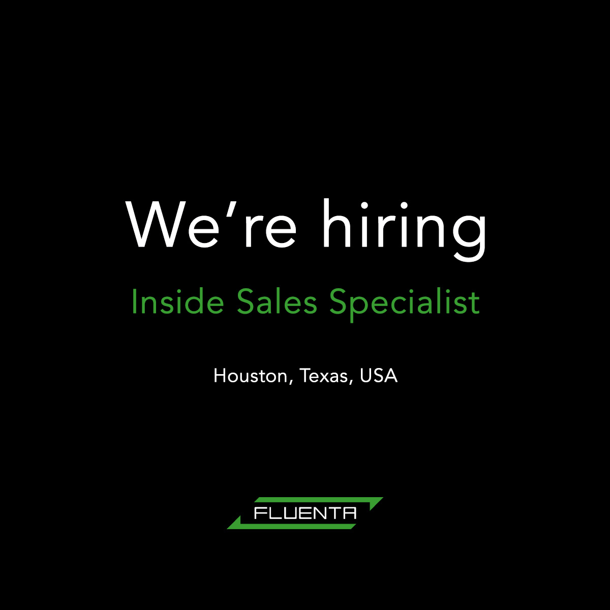 fluentasols's tweet photo. We're hiring in Texas, USA! Are you an experienced Inside Sales Specialist with a technical background or experience? Then we'd love for you to join our team in Houston!

Find out more and apply here: https://t.co/0CxFyAk4Em. 

#HoustonJobs #Hiring #TXJobs #Fluenta https://t.co/5cZr3X5B4p