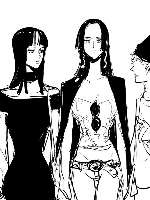 ナンパされるハンロビ
中途半端に顔が良い調子に乗ってる男にしつこくナンパされてロビンちゃんが最初に冷たくあしらう
それでもしつこいのでハンコックが回し蹴りをする 