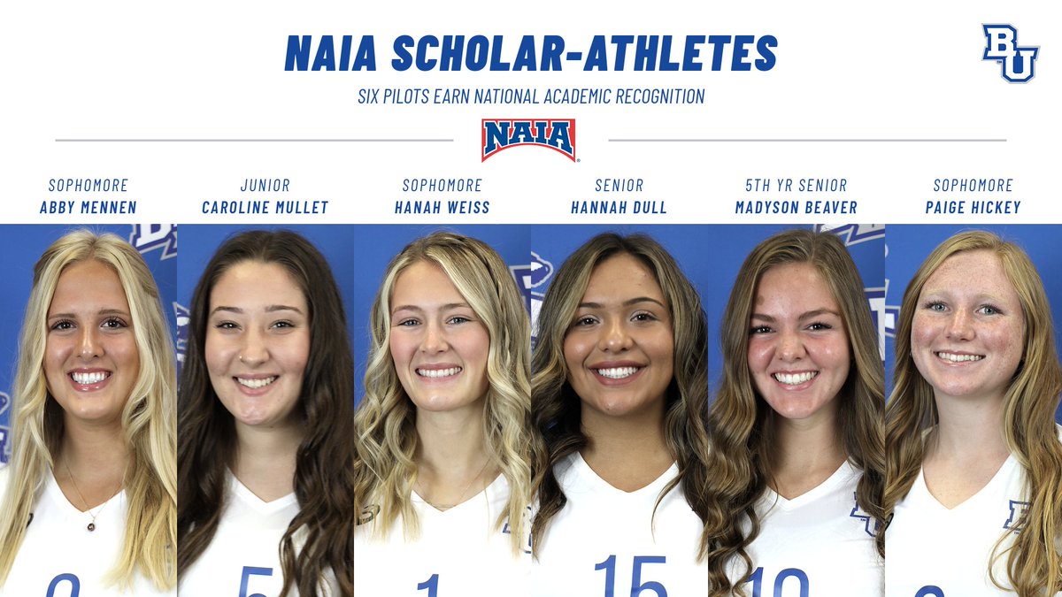 Six Pilots earn NAIA National Academic recognition.