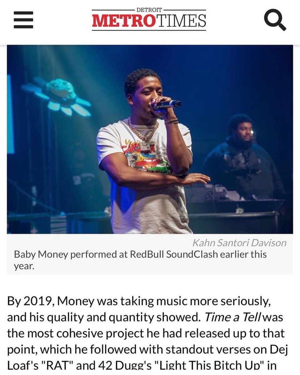 TellosMoney's tweet photo. we in the newspaper ๐๐ฝ๐ฅ๐ฅ this is LEGENDARY @moneyteam_baby in @metrotimes #3G #THRDEYE #QCtheLabel https://t.co/BybInJcDIG