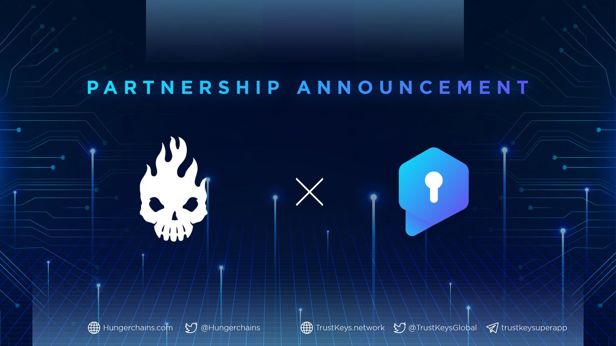 TrustKeysGlobal's tweet photo. 📢 Partnership announcement: TrustKeys x HungerChains

⚡️Happy to announce our new partner: @hungerchains 

💎HungerChains Universe — an upcoming first-person metaverse shooter game.

Stay tuned with us for more updates…

#TrustKeys $TRUSTK #HungerChains https://t.co/LdptxSGpFZ