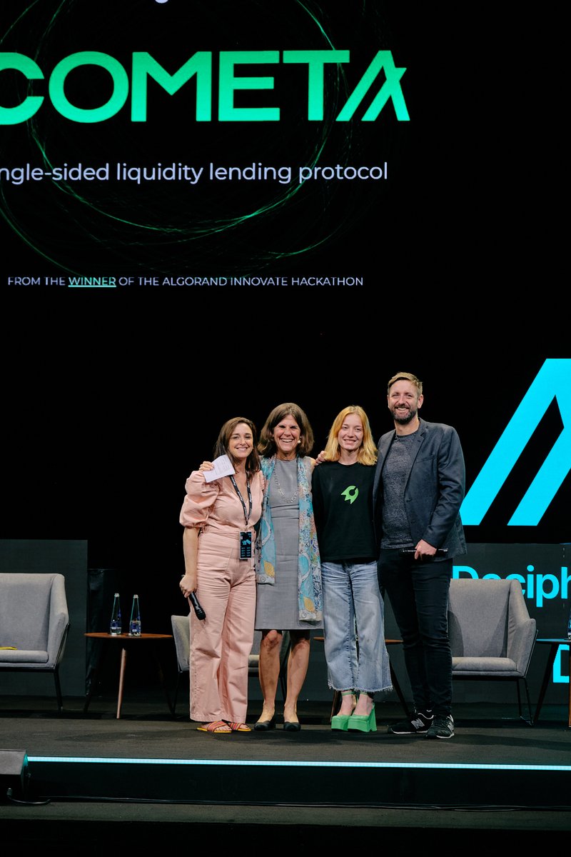 2/ The SCALE Winners:

Winner: <a href="/deflyapp/">Defly Wallet</a> - Exchange Infrastructure for Optimised Defi Trading on Algorand. 

Runner Up: <a href="/CometaHub/">cometa.algo</a> - Single sided liquidity lending on Algorand

Well done to everyone who took part! 

#Decipher <a href="/DevGreenhouse/">Algorand Developer Greenhouse</a>