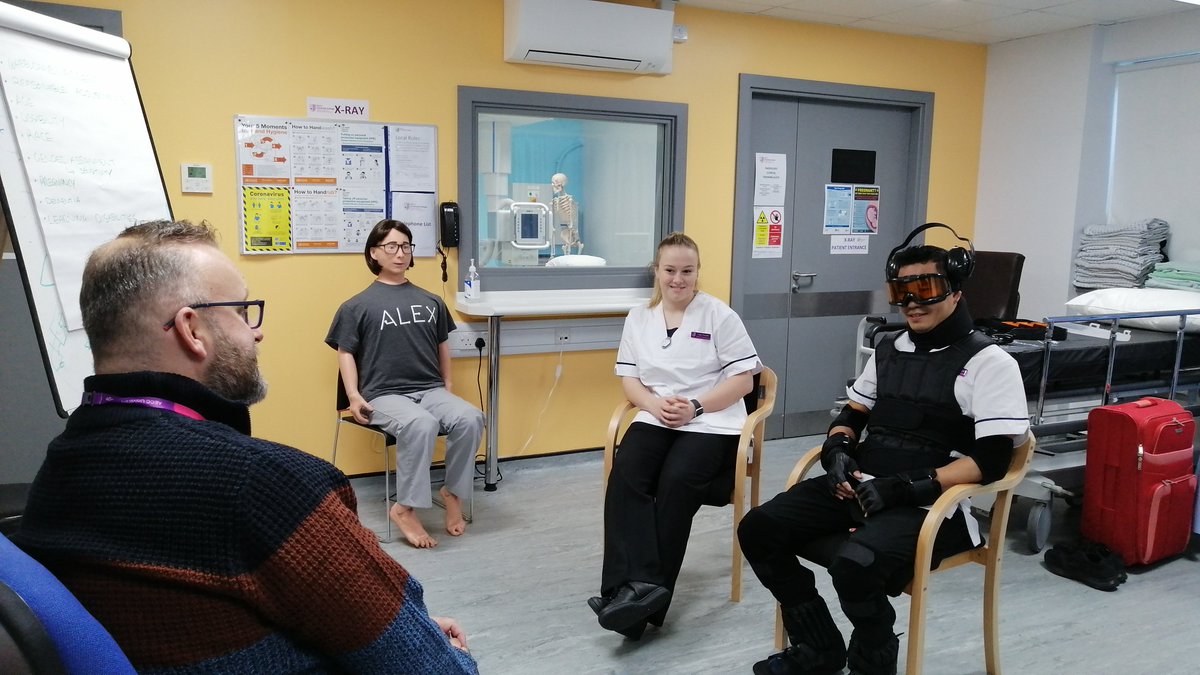 Matt_SimTech's tweet image. We really enjoyed our first Empathy session using our GERT age simulation suits and tremor gloves 👏 with our #DRstudents thank you @Gary_Francis_79, @AECCUniversityC @AECCRadiology
#empathy
#agesimulation
#healtheducation
#medicalsimulation