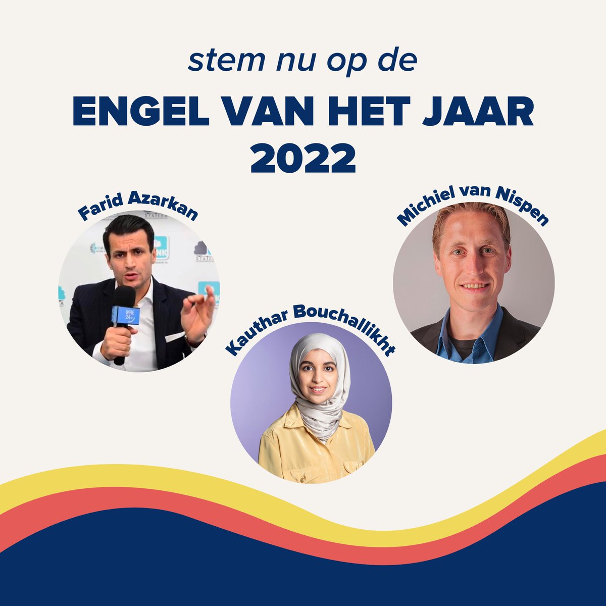 Stem nu op een van de drie kandidaten voor de eervolle titel van 'engel van het jaar 2022'!
Stemmen kan via deze link:
perspectief.nu/nl/engel-van-h…

(Alleen leden kunnen stemmen)