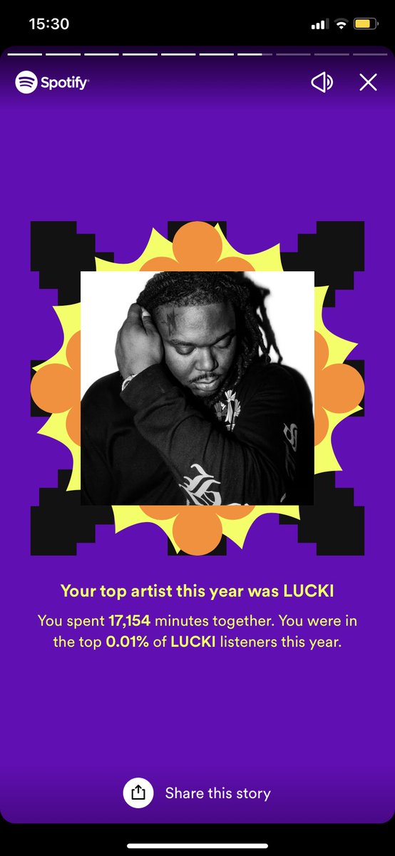 Lakrispipe's tweet photo. #SpotifyWrapped @FLAWLESSLUCKI 
I look up to you fr. keep going man🤞 https://t.co/F2fICPGZCq