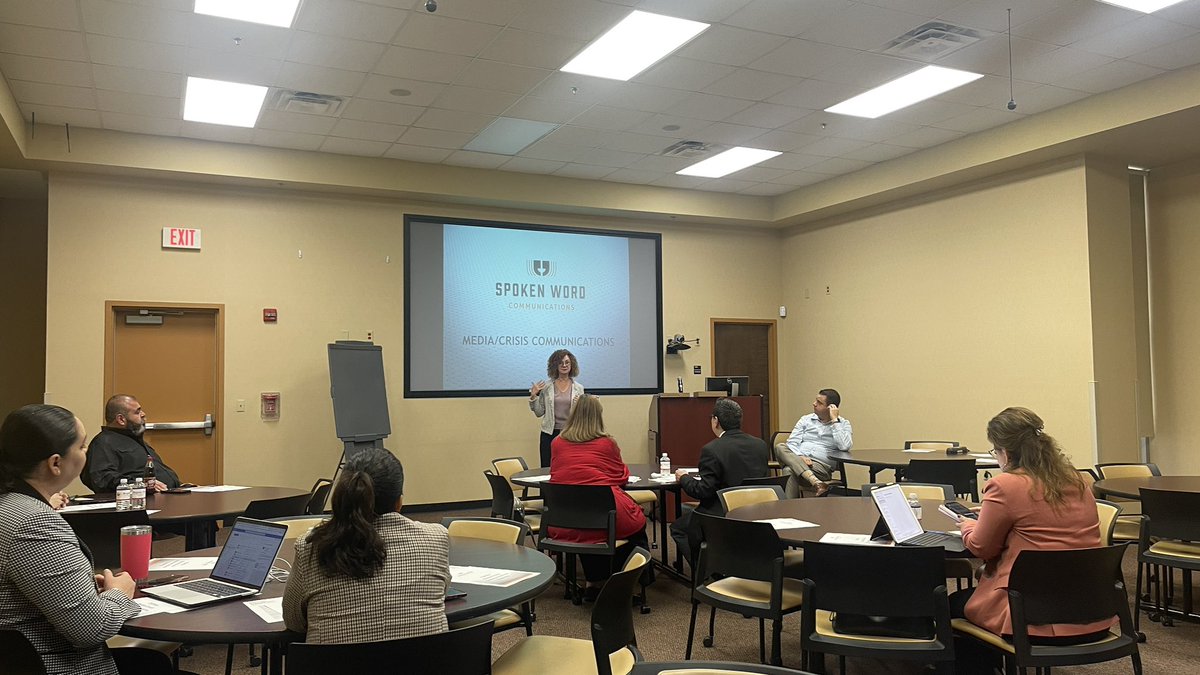 gareymu's tweet photo. Excited to host Spoken Word Media/Communications Training @RegionOneESC this morning! Thank you @tspra for your partnership!
#media #communicationexperts #schoolpr https://t.co/yXG5w2e3mF