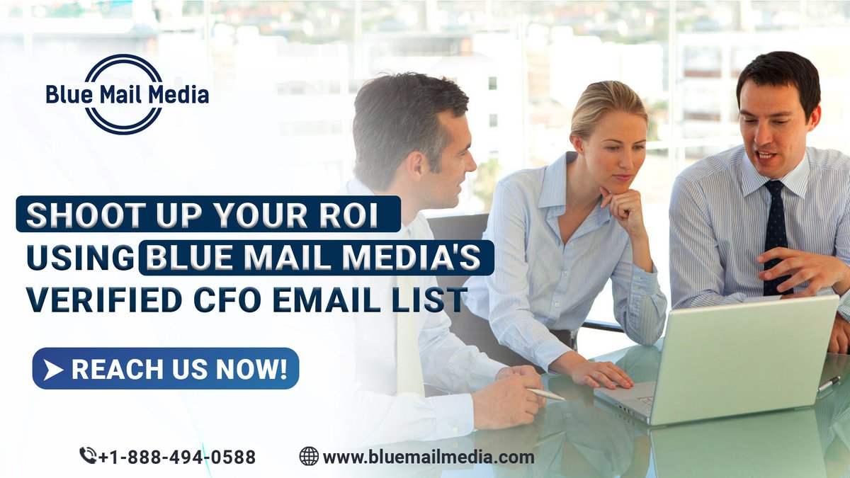 With our CFO's #Data, you can improve your customer conversion rate and enhance your revenue. 
Get the List Here! -  bluemailmedia.com/cfo-email-list…

#CFODataBase #B2BAccurateLeads #EmailList #B2BData #CFO #B2BEmaiList #TargetedEmailList
#BlueMailMedia #CFOEmailList