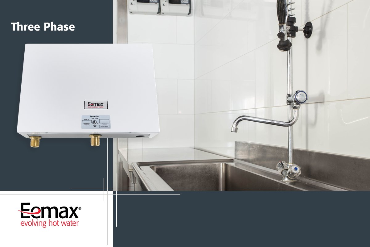 #Eemax Three Phase™ tankless electric water heaters deliver endless hot water for commercial or industrial applications. Models range from 18kW up to 32kW bit.ly/3EO2MSm #tanklesselectricwaterheater #industrialhotwater #commercialhotwater #tanklesshotwater #threephase