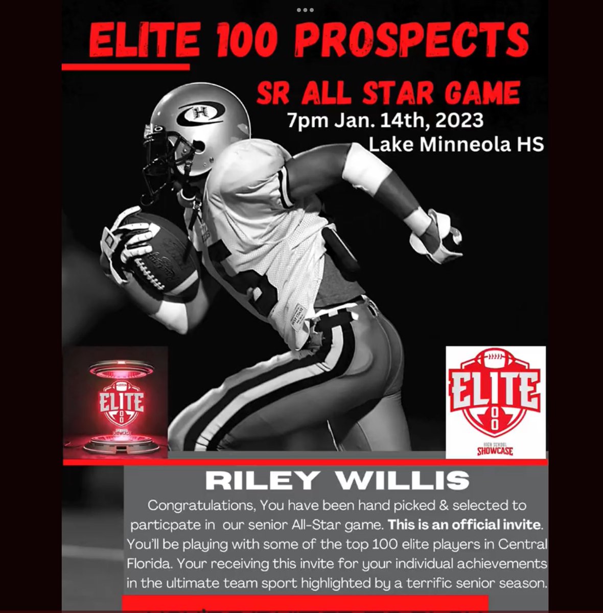 Blessed to receive an invite to the All-star game
Thank you <a href="/elite100prospec/">elite100prospects</a>