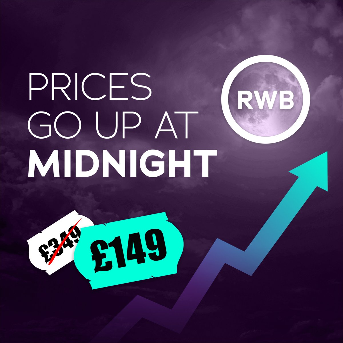 Time is ticking away!

Hurry, tickets to Europe’s largest online marketplace events, RWB 2023, are selling fast! Get yours before the prices go up at midnight!

Get your ticket now: eventdata.uk/Visitor/RWB202…

#rwb2023 #onlinemarketplace #London #ecommerce  #event