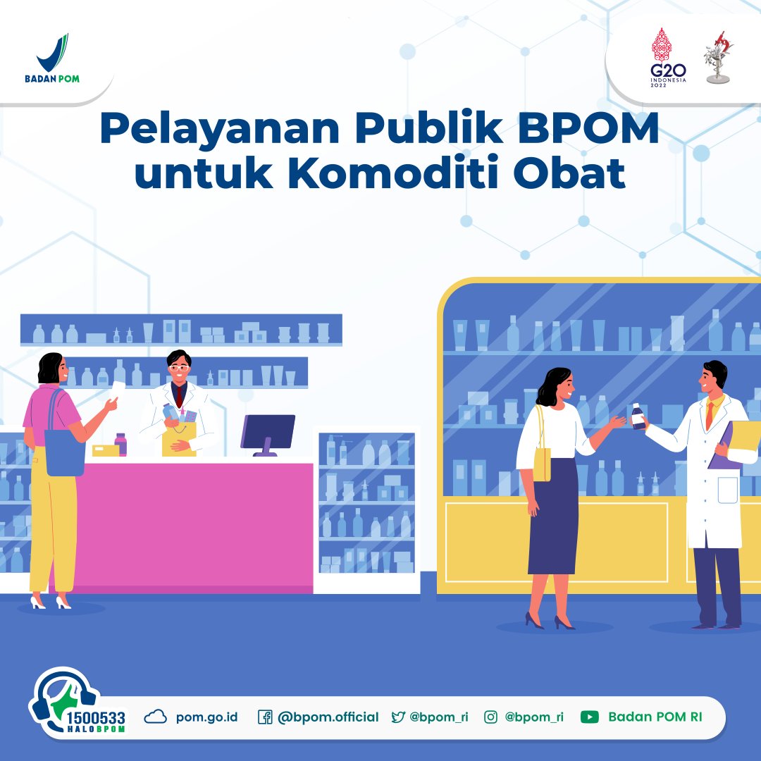 BPOM_RI's tweet photo. SahabatBPOM. tahukah kamu apa saja pelayanan publik untuk komoditi obat yang tersedia di BPOM?
Simak Infografis berikut ini, #SahabatBPOM bisa temukan jawabannya disini.
#ObatAman
#PelayananBPOM
#SeputarBPOM
#BPOMRI
#HALOBPOM https://t.co/mylTsZtE1P