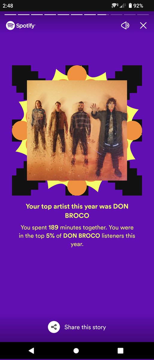 The only reason @DONBROCO is my top artist and that's because they're the GOAT