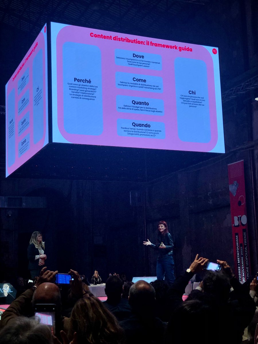 giuliatoninelli's tweet photo. A @BTO_travel nella ring hall, @miriambertoli ci regala un utilissimo framework guida per la content distribution 🎁 

#bto2022 #marketingdigitale #contentcreator #socialnetwork https://t.co/A3Hvor5fYh