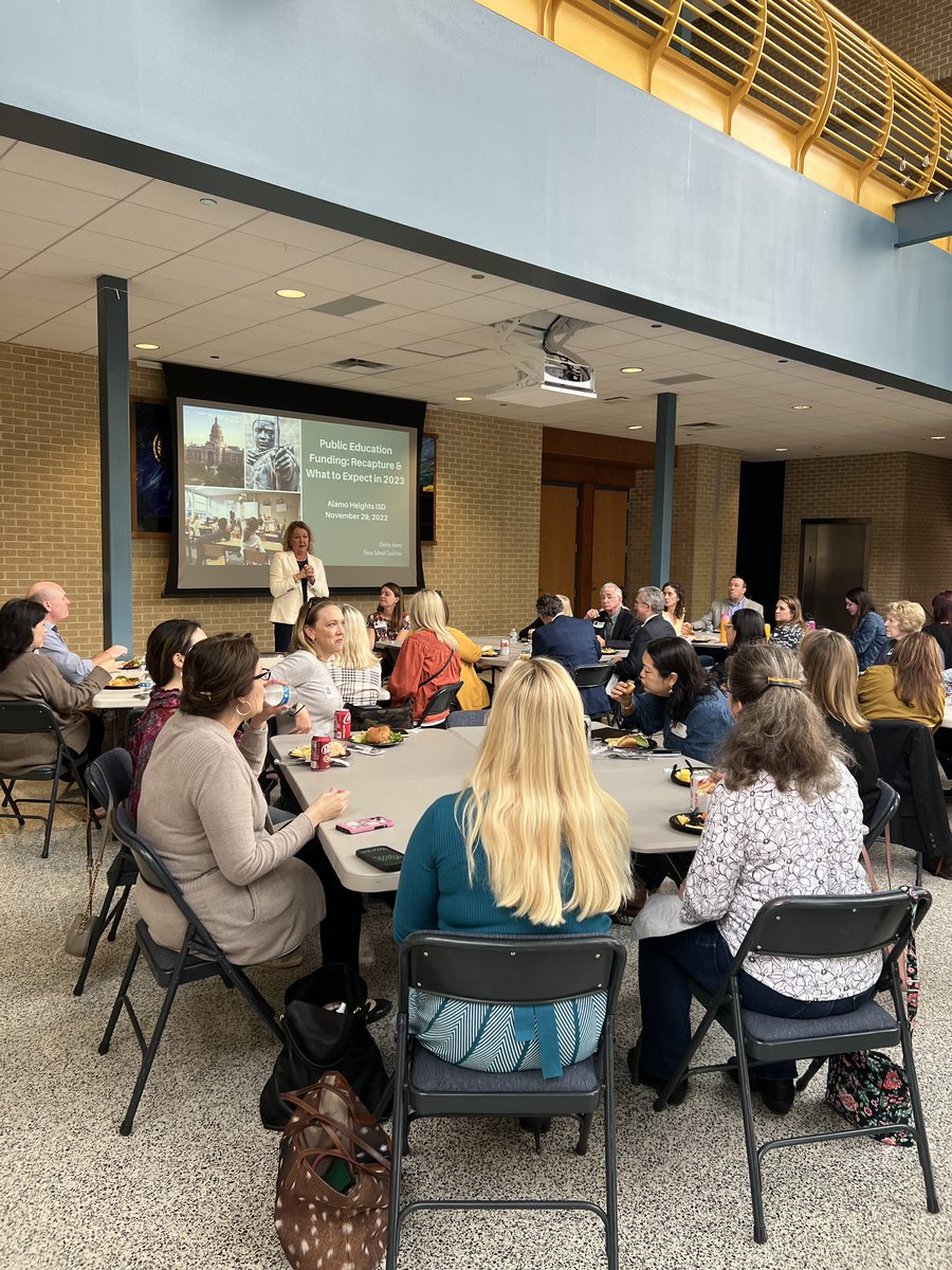 Thank you <a href="/AHISD/">Alamo Heights ISD</a> and <a href="/BasharaDana/">Bashara Dana</a> for inviting the Texas School Coalition to present at your Lunch &amp; Learn event on school finance and the upcoming legislative session. Great turnout! #txlege #txed