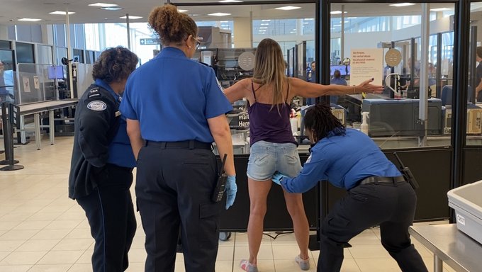 Say you are a #DRUGMULE  What happens when you refuse to go through the TSA airport screening booth.<a href="/tag/drugmule"class="tags">#DRUGMULE</a><a href="/tag/tsa"class="tags"><span>#tsa</span></a><a href="/tag/checkpoint"class="tags"><span>#checkpoint</span></a><a href="/tag/patdown"class="tags"><span>#patdown</span></a><a href="/tag/smuggling"class="tags"><span>#smuggling</span></a><a href="/tag/drugsmuggler"class="tags"><span>#drugsmuggler</span></a>