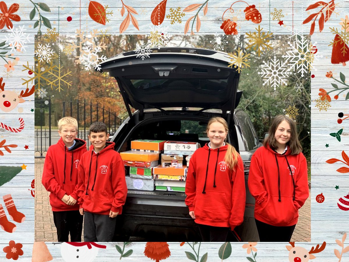 Very proud to have delivered the Year 6 Christmas Shoeboxes which will be donated to children's homes and people in the community. What a difference to someone's life we will make with these generous gifts on Christmas day.#shoeboxappeal #ChristmasCharity <a href="/FlyingHighTrust/">Flying High Partnership</a>