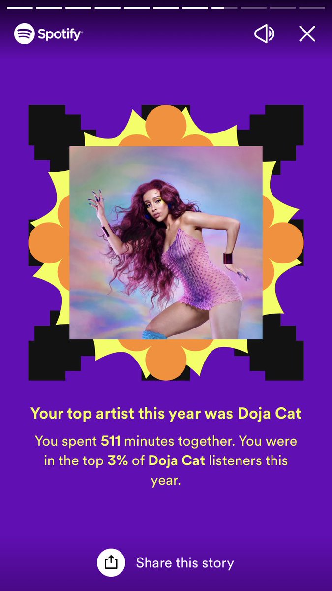 darkprincess331's tweet photo. @DojaCat Congrats on being my #1 on @Spotify https://t.co/Uln3SDlnXe