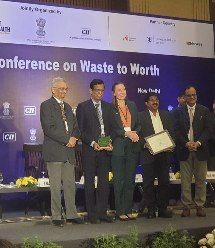 Mahindra Waste To Energy Solutions Limited won CII 3R award for its work in Municipal Solid Waste Management today in the CII conference on Waste to Worth held at New Delhi
<a href="/plpalani/">P.Palaniappan</a> 
<a href="/BabuSundhara/">S Sundhara Babu</a>
<a href="/CIIEvents/">CII Live</a>