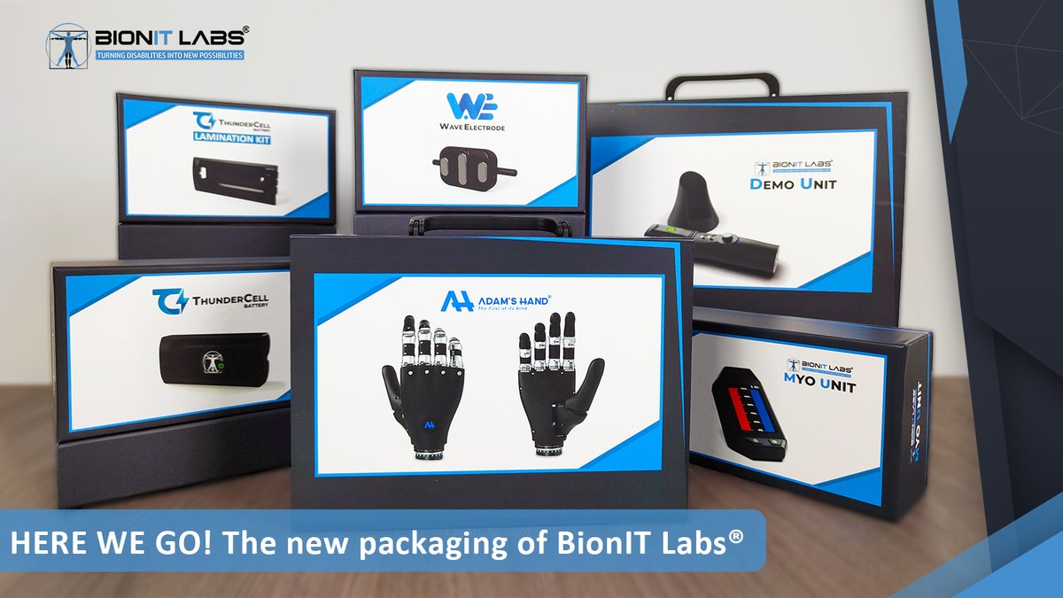 BionITLabs's tweet photo. 🚀�� HERE WE GO! THE NEW PACKAGING OF BIONIT LABS!!
We are officially ready to face new #adventures with completely new #packaging for our #products.
🥳 Only a few days left and we will tell you much more about #AdamsHand official #market #entry!
Join our #BionicRevolution!🦾 https://t.co/5138vZMKm7