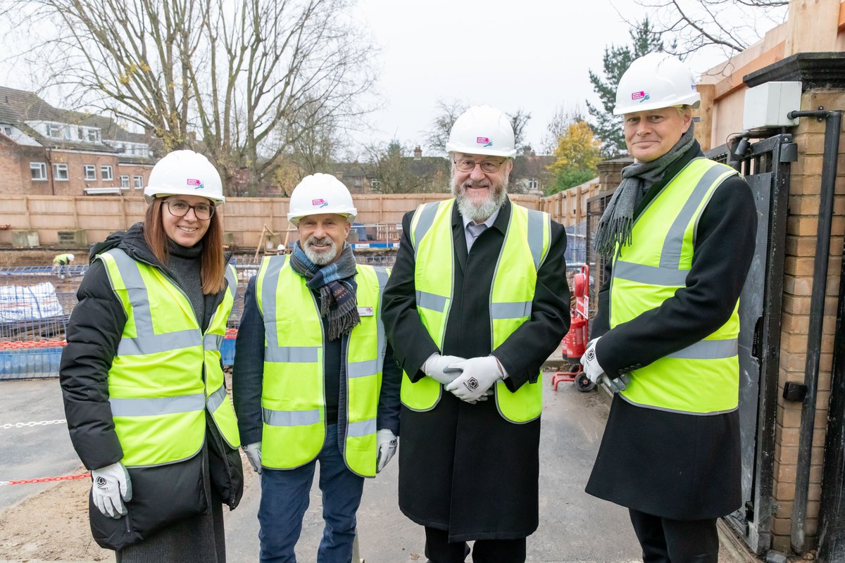 JBDCharity's tweet photo. Yesterday, we marked the inaugural concrete pour at our new development, Ephraim Court, in Mill Hill East. Joined by our Patron, @chiefrabbi, @Offord4Hendon, our Presidents, Trustees and key supporters, the ceremony marked the next stage of construction work beginning on site. https://t.co/ymuy8YmL0S