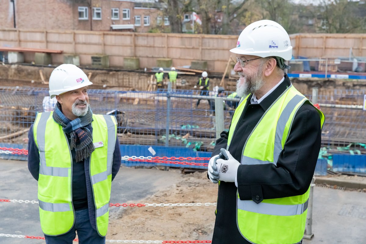 JBDCharity's tweet photo. Yesterday, we marked the inaugural concrete pour at our new development, Ephraim Court, in Mill Hill East. Joined by our Patron, @chiefrabbi, @Offord4Hendon, our Presidents, Trustees and key supporters, the ceremony marked the next stage of construction work beginning on site. https://t.co/ymuy8YmL0S