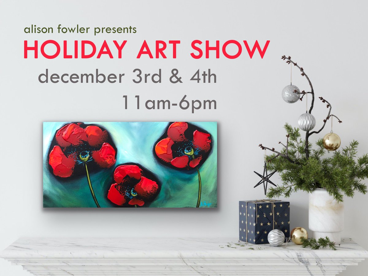 Having my first in person art show in over two years! Stop by my home studio this weekend. Art calendars, art cards, the Wall of Smalls and much much more. You can find all the details at alicatart.com