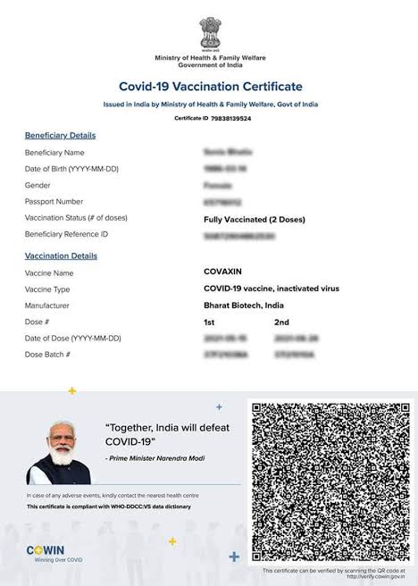 193.13 करोड़ वेक्सिनेशन सर्टिफिकेट पर मोदी जी का फोटो साबित करता है कि वेक्सिनेशन के साइड इफ़ेक्ट से होने वाली हर मौत की ज़िम्मेदारी भारत सरकार की है। twitter.com/i/spaces/1MYxN…