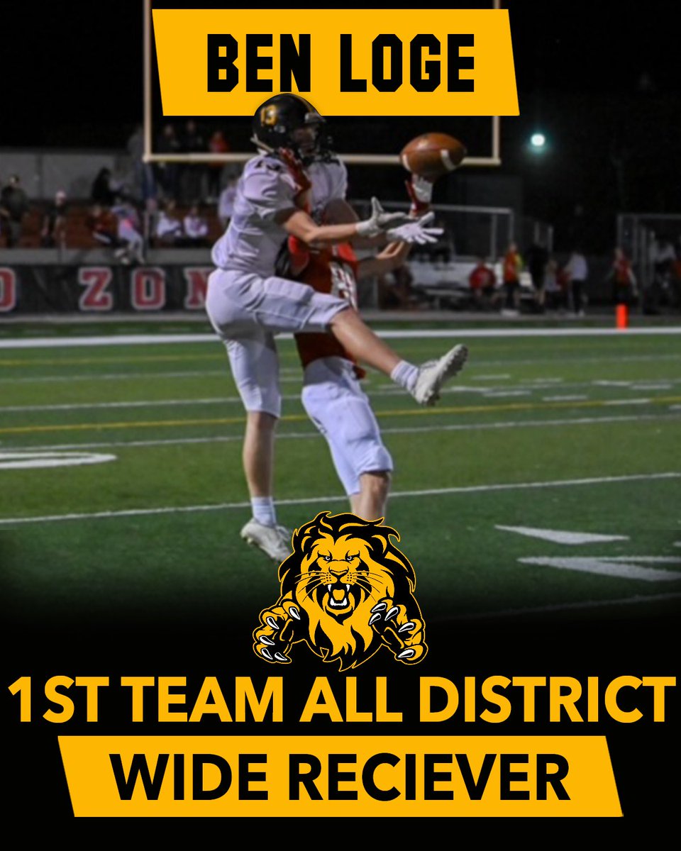 ClearLakeFB's tweet photo. Catching balls everywhere is Senior @benloge8 as 1st Team All-District in Class 2A-3 as a WR! https://t.co/v1dM7NRaDS