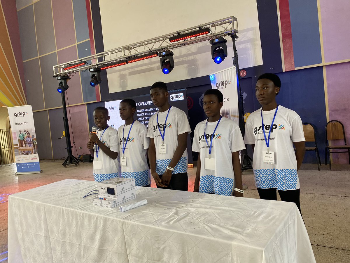 GSTEP_GH's tweet photo. Team QUICKBYTE developed the Quick Air Pollution Detection System for today’s presentation. This device is able to detect air pollutants in the atmosphere, humidity levels, light intensity and many more.

#GSTEPJudgingEvent #GSTEPChallenge #STEMPowered #FinalistTeams https://t.co/KqYao8KuRK
