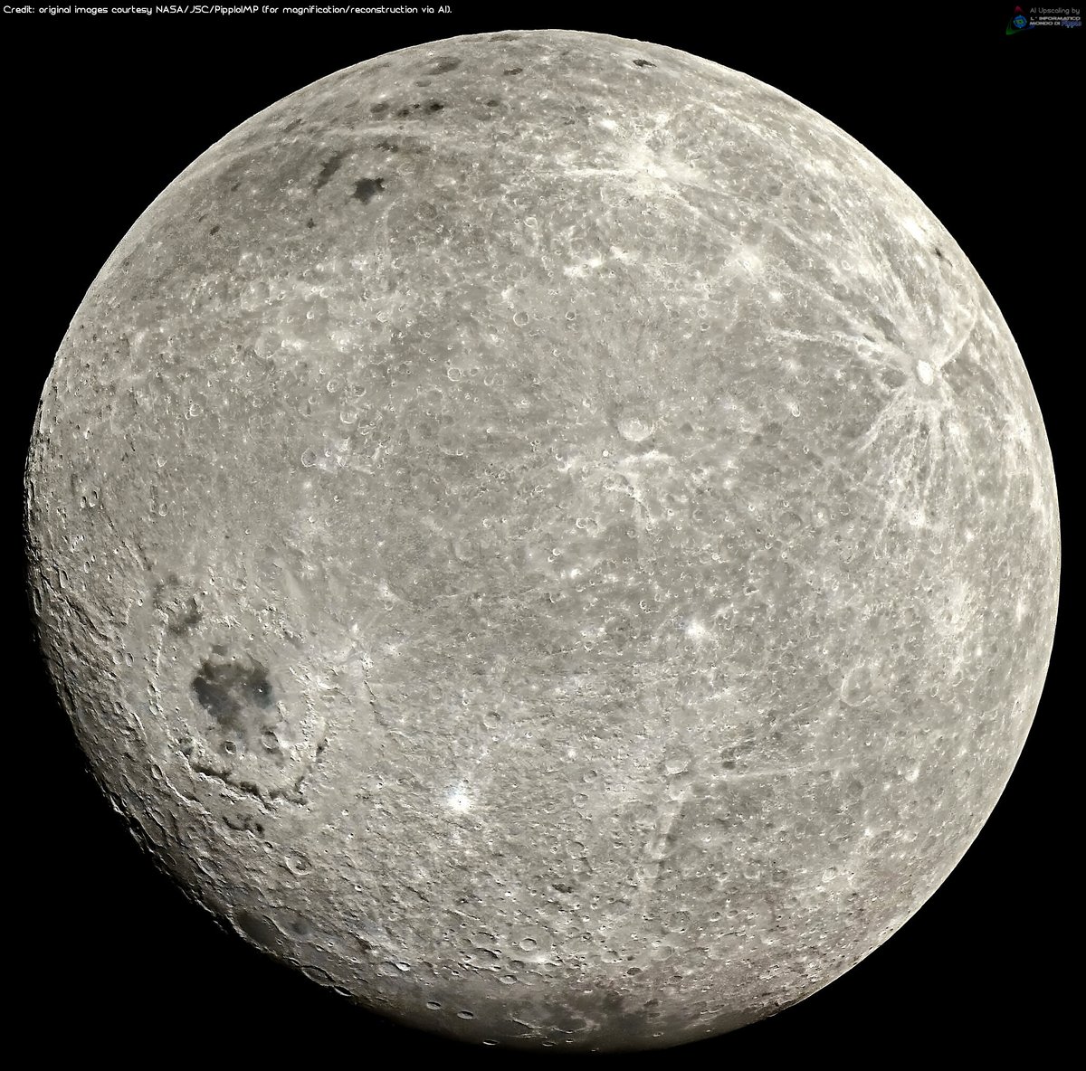 LPipplo's tweet photo. The #Earth's system as seen on the 13th day of #flight from the #Orion for the #NASA's #Artemis1 mission. I also show some pictures, of the #Moon, as seen on the 6th and 11th days of flight. All photos are enlargements by our #artificial_intelligence model.
๐Yours #Pipplo. https://t.co/NsZiybVWP1