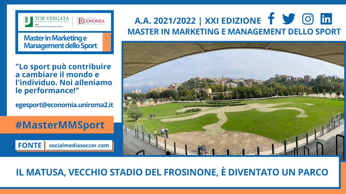 MasterMMSport's tweet photo. 🔵🟠Oggi il #Parco #Matusa di Frosinone è una zona fruibile da tutti i cittadini, immerso nel verde e circondato da una comoda pista ciclabile.
📌Al suo interno trova posto anche un’area giochi per bambini, molto affollata nei weekend.
👉https://t.co/9mFS5rDpJ8
#MasterMMSport https://t.co/OOHwpKqbEh