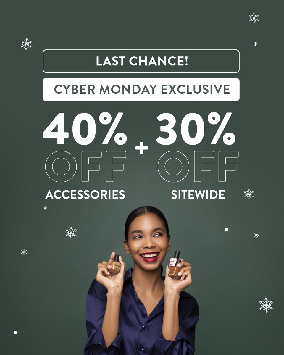 MentedCosmetics's tweet image. This is your LAST CHANCE to save 30% OFF SITEWIDE + 40% OFF TOOLS &amp;amp; ACCESSORIES! Don't miss out, save some coin NOW! No Code Needed. Ends TONIGHT at 11:59p ET.
Shop Here: bit.ly/2RxmlGm
___
#mented #menetdcosmetics