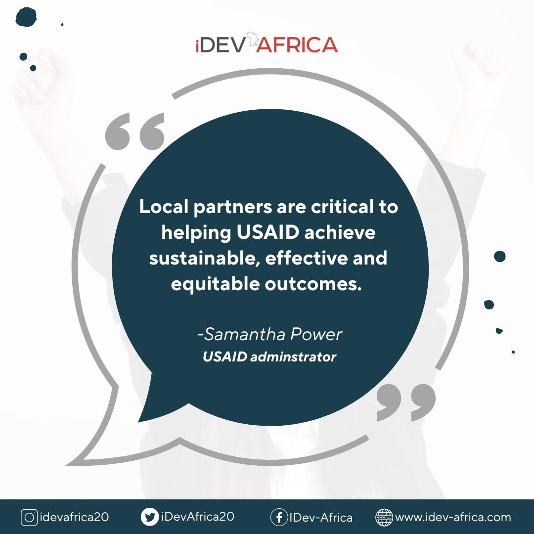 iDevAfrica20's tweet photo. The aim is to get everyone involved to achieve a common goal— building lasting and sustainable results.
Source: @PowerUSAID Twitter Handle
#localizingdevelopment #locallyledsolutionsindevelopment #idevafrica #africasdevelopmentchallenges #africasdevelopment #cso #africa https://t.co/I8Si5p1Aa7