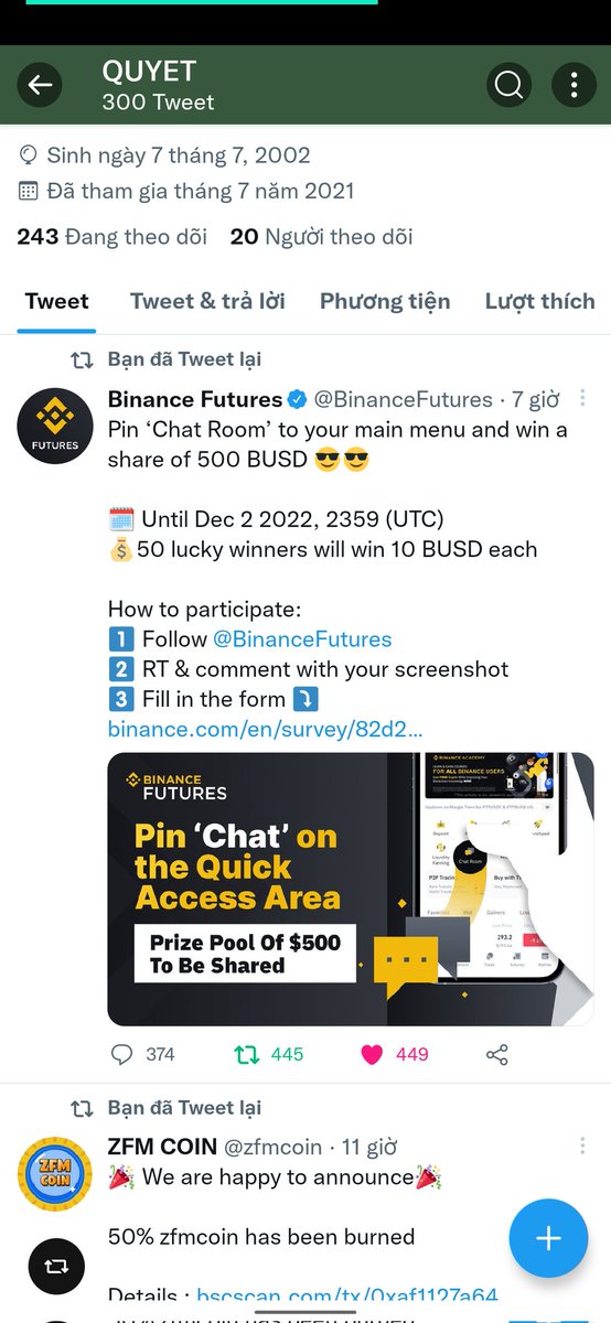 quyet2022's tweet photo. @BinanceFutures https://t.co/3o7uFe13dR