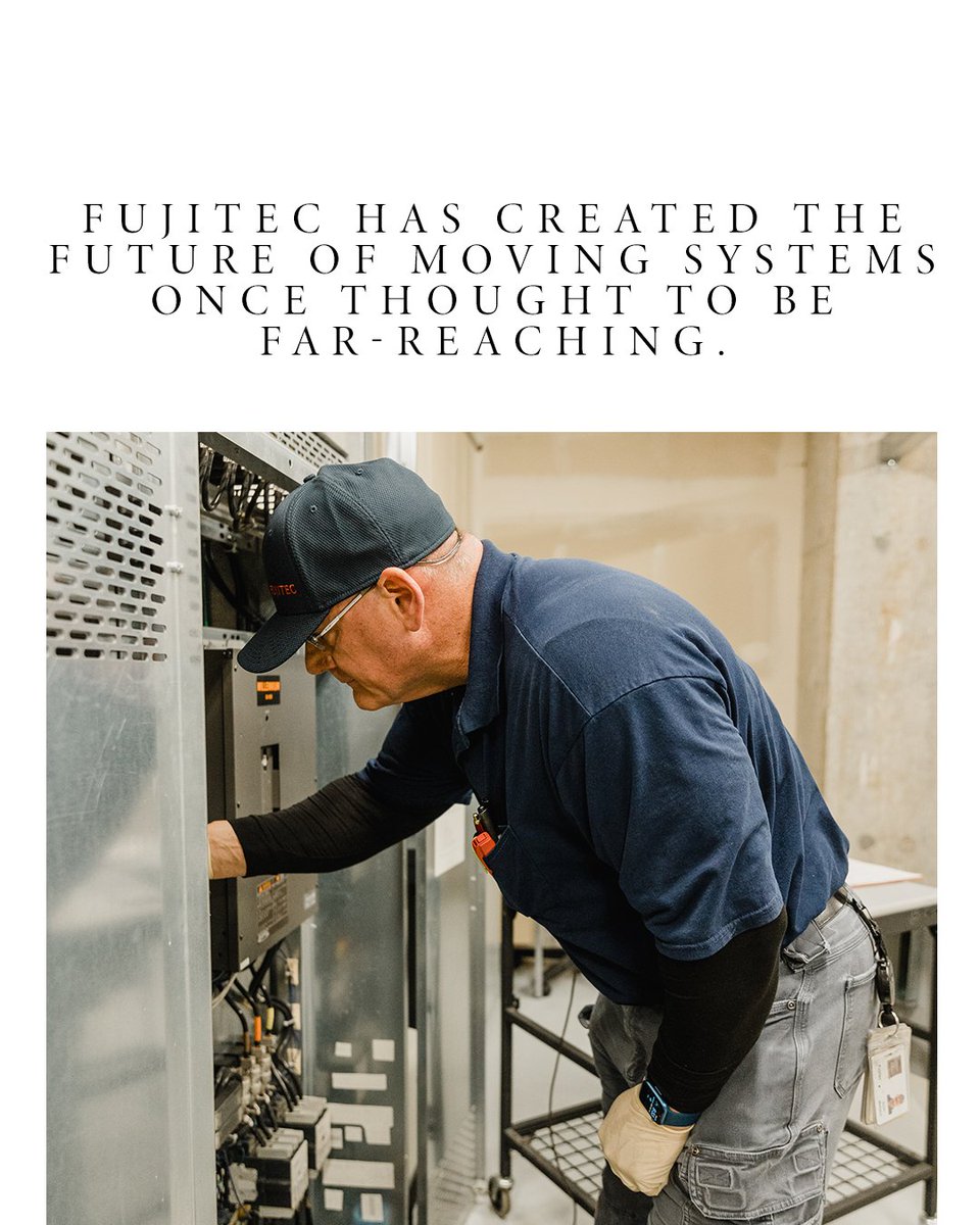 Fujitec has made impressive technological advancements in a world that is constantly evolving, and we don't plan to stop anytime soon.

-
-
-
-
#basisofdesign #skilledtrades #opportunities #careers #explorethetrades #future #maintenance #innovation