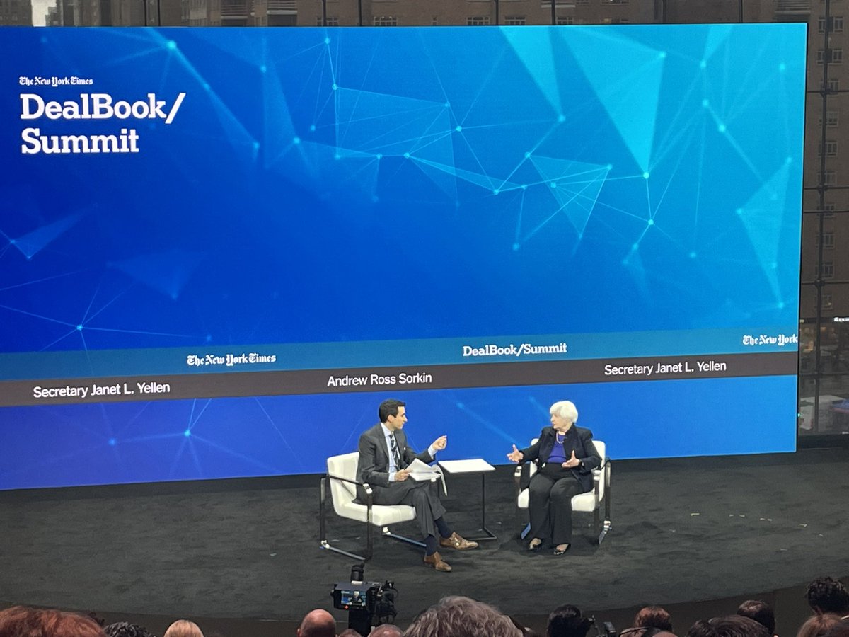Janet Yellen on SBF: “It’s a Lehman moment within crypto. And crypto is big enough that there has been substantial harm among investors.” @andrewrsorkin @dealbook @SecYellen