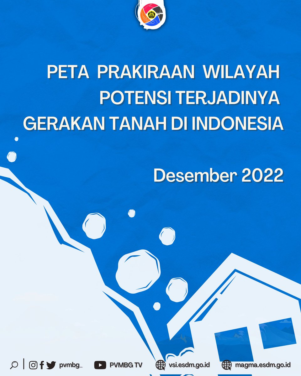 [PETA PRAKIRAAN WILAYAH POTENSI TERJADINYA GERAKAN TANAH DESEMBER 2022] 
Sudah pada tau kan kejadian gerakan tanah di Cianjur? Daerah mana ajah yang bulan Desember ini berpotensi terjadi gerakan tanah?