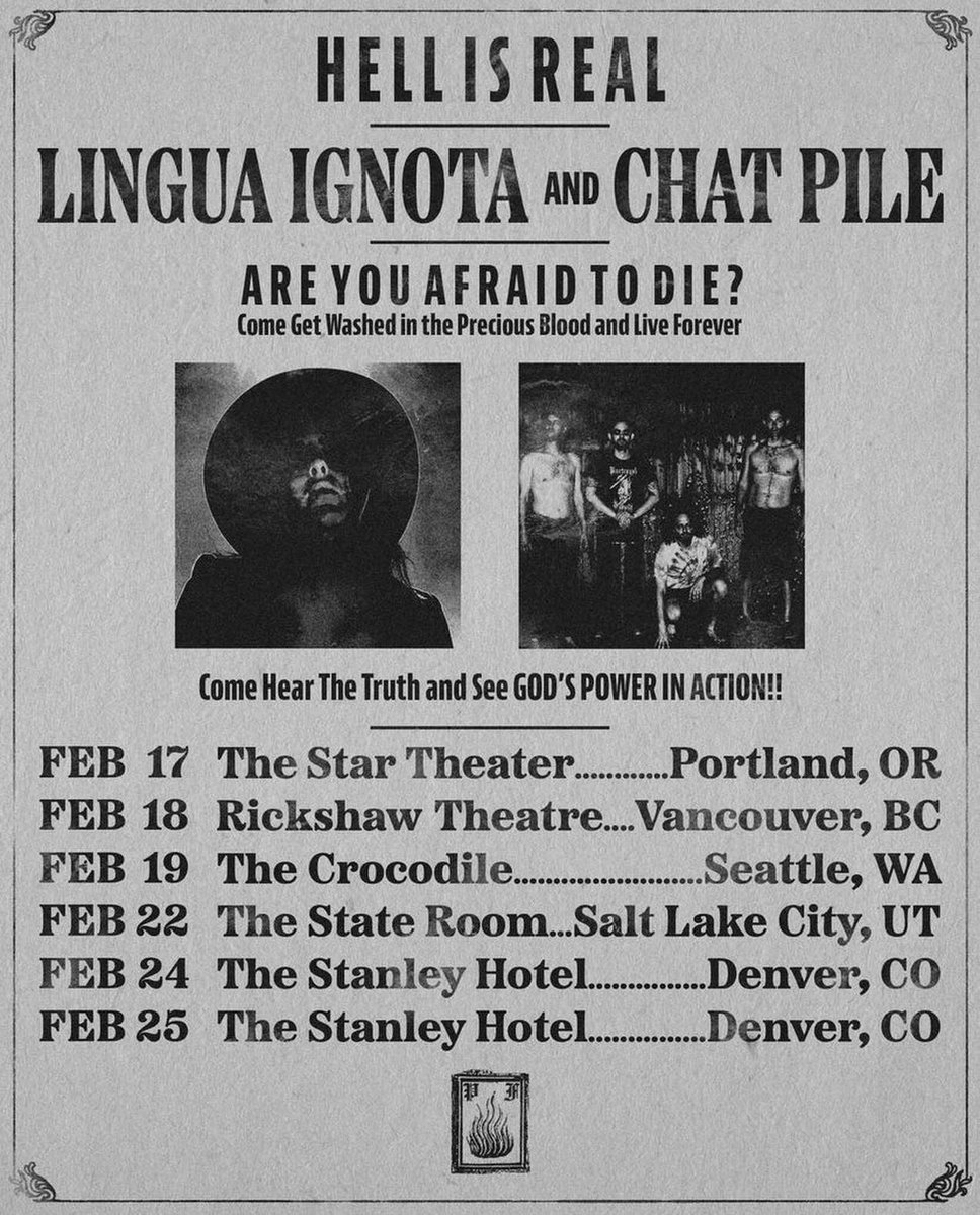 LINGUA_IGNOTA_'s tweet photo. SO THIS IS HAPPENING HELLLL YEAH // on tour with @ChatPileBand in Feb. Gonna be fun. Tix on sale Friday 10am local time !!!! https://t.co/ByXklYpwP1
