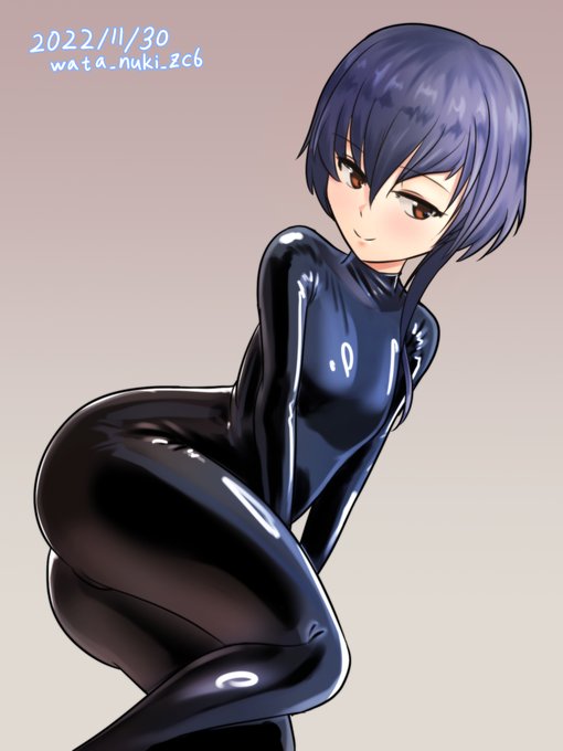 #艦これ版深夜の真剣お絵描き60分一本勝負 
#艦これ版真剣お絵描き60分一本勝負_20221130 
ラバースーツでおさそいヒトミちゃん 