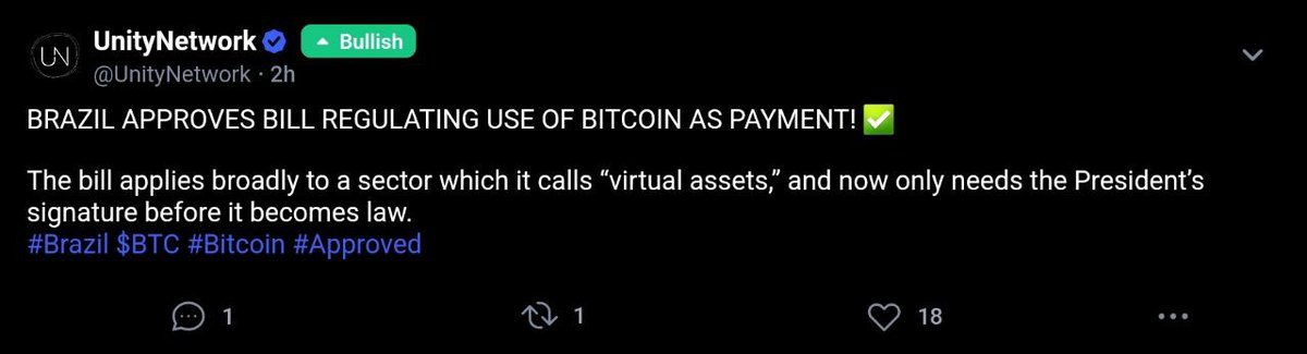 Go Brazil ✅️
coinmarketcap.com/community/post…

Follow UnityNetwork on <a href="/CoinMarketCap/">CoinMarketCap</a> for all the latest and greatest updates!

#Brazil $BTC #Bitcoin #approved #UnityNetwork $UNT