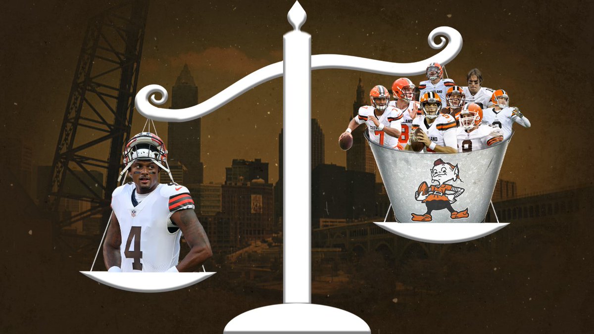 ultCLEsports's tweet photo. One side of the scale has 104 career touchdown passes. 

The other side has 103.

Which is which? https://t.co/qzb4lUDuP0