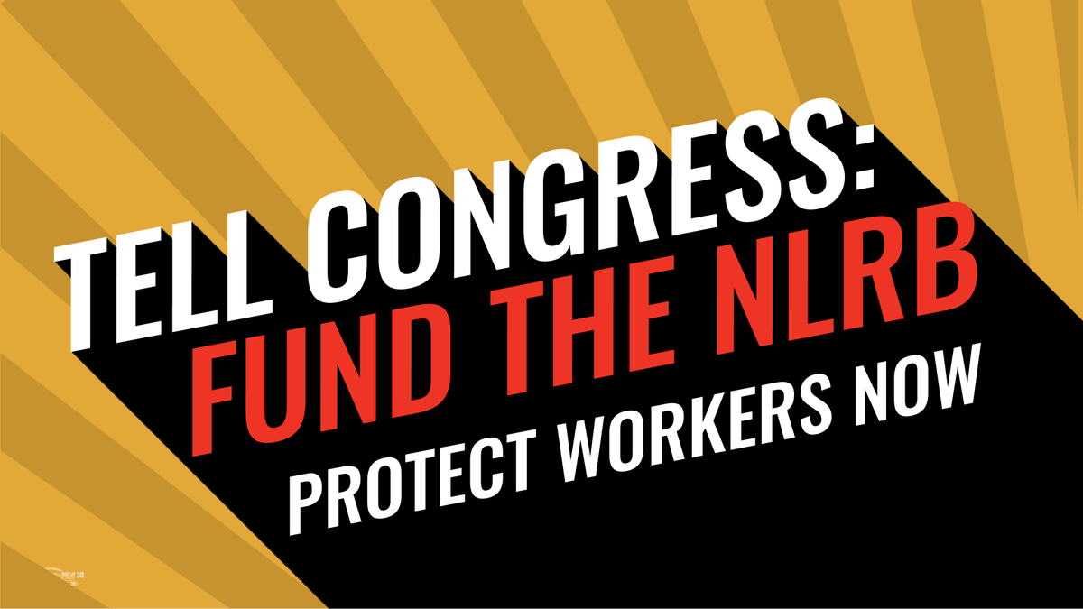 Teamsters's tweet photo. The numbers of workers who are unionizing is increasing rapidly, but for years Congress has failed to fund the @NLRB, the agency responsible for holding union elections &amp; investigating abuses.

Tell Congress: workers can't wait, #FullyFundTheNLRB:  https://t.co/WG4A7YmYk8 https://t.co/jpN2s2PTkR