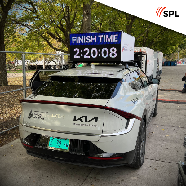spl_chicago's tweet photo. Running a marathon and need a lead car? Yup, we do that too!

We had a great time designing and fabricating this solution for Chicago Event Management and the Bank of America Chicago Marathon. 

#avinstallation #avcompany #av #eventav https://t.co/YXqmZ0eJTJ
