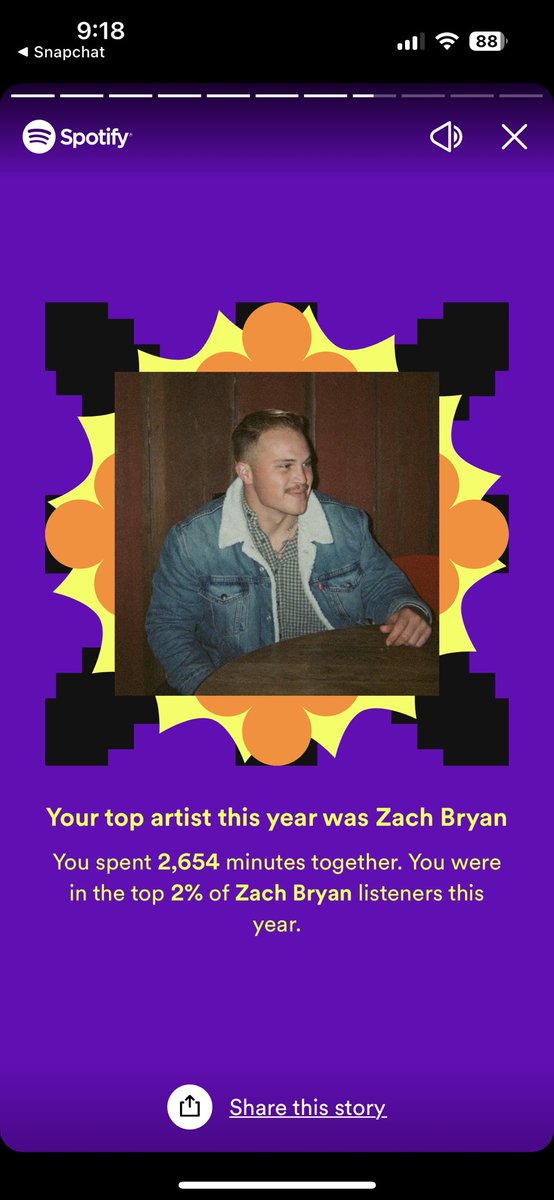 Tyler_Garrett_1's tweet photo. Damn right I'm in the top 2% @zachlanebryan #SpotifyWrapped https://t.co/5rnvj3c5n1