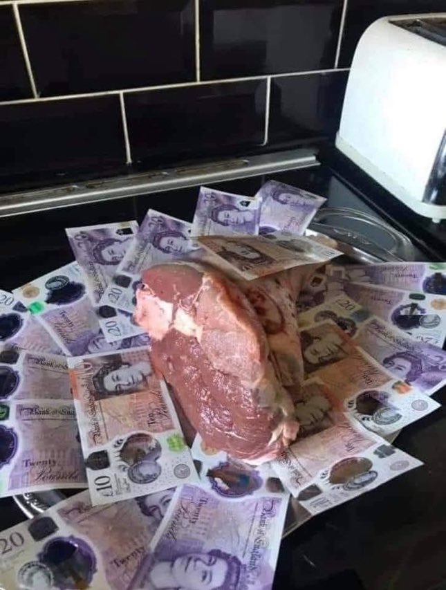 Minted lamb.
